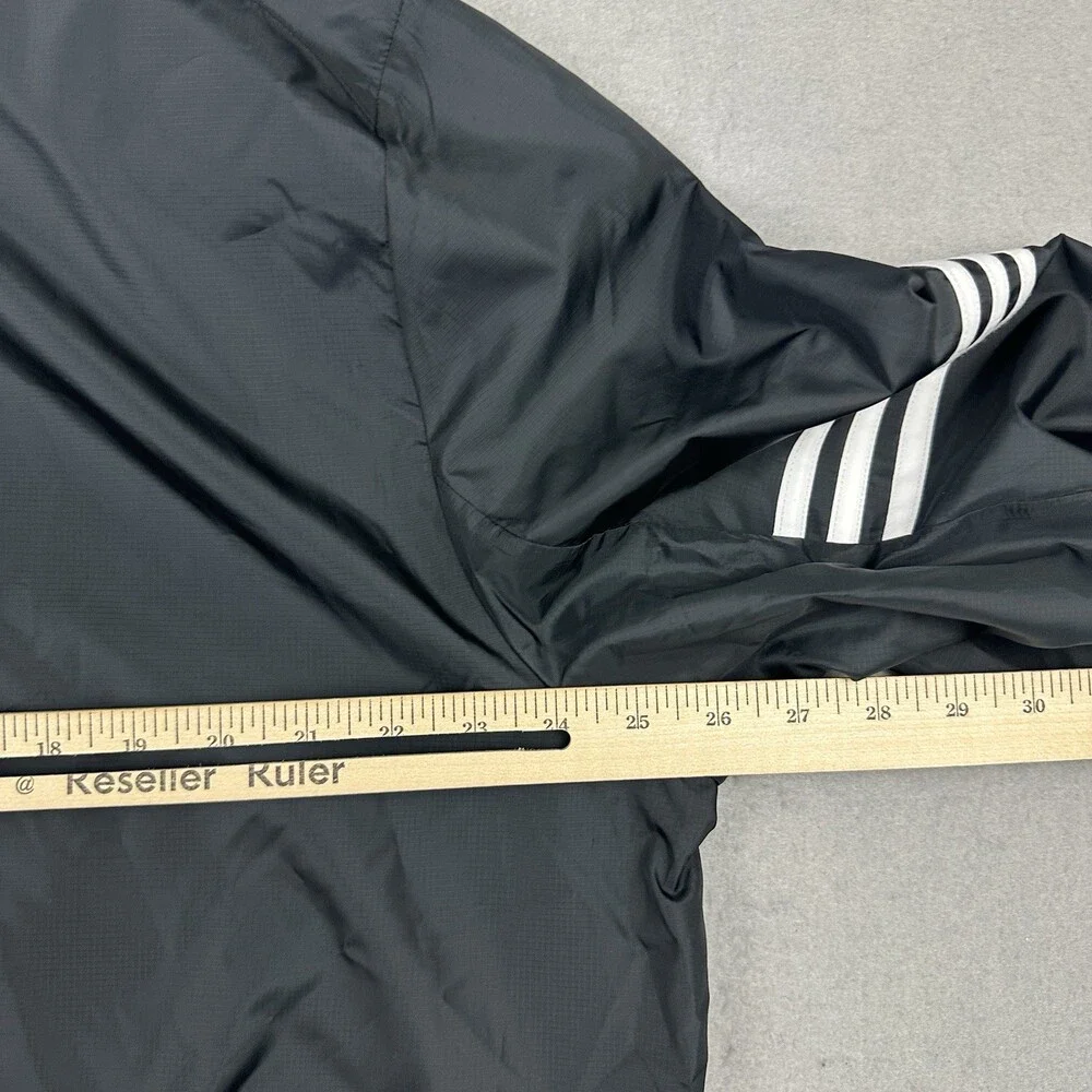 Adidas Running Jacket Men Extra Large Black Response Lightweight Windbreaker XL